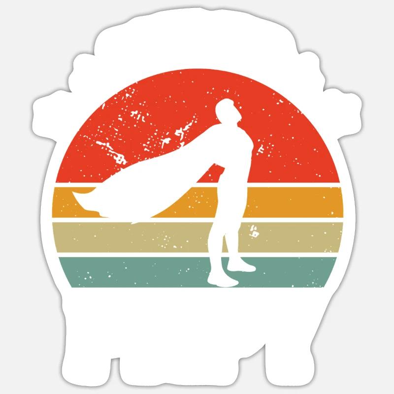 Super Papy - Sticker size S (10 x 10 cm) - white matte