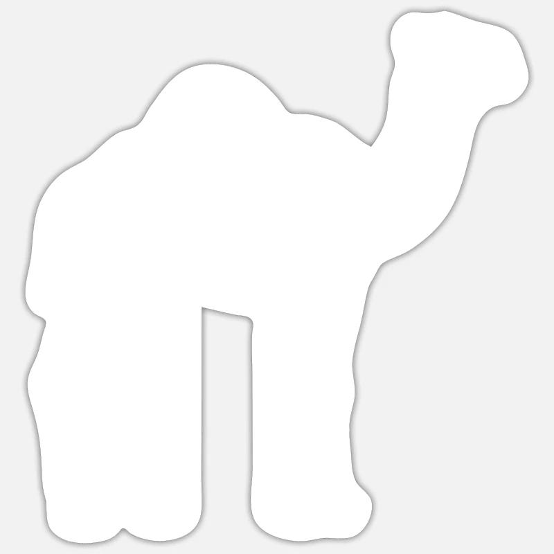 Kamel - Sticker Größe S (10 x 10 cm) - Mattweiß