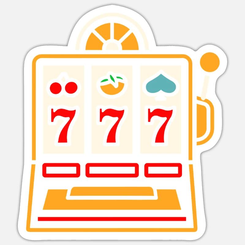 Casino - Sticker taille S (10 x 10 cm) - blanc mat
