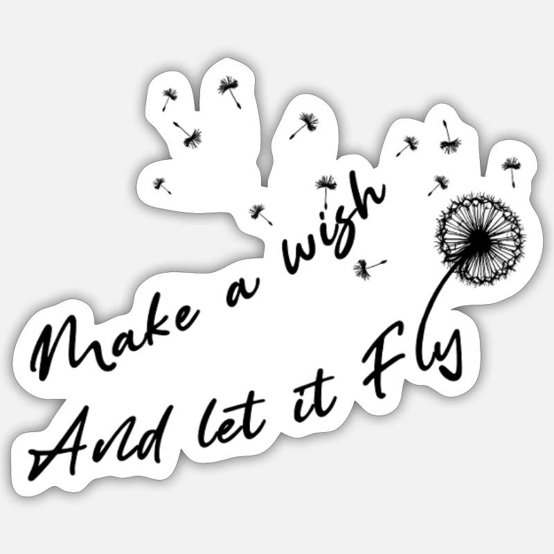 Make a Wish Dandelion - Sticker size S (10 x 10 cm) - white matte