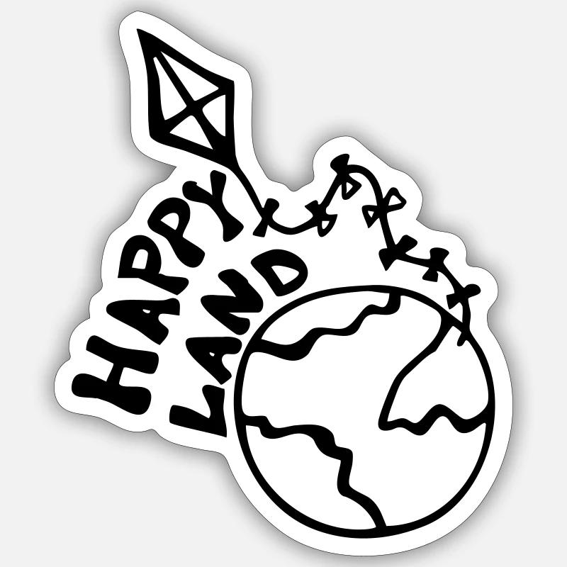 Happyland www.cahcc.site - Sticker size S (10 x 10 cm) - white matte