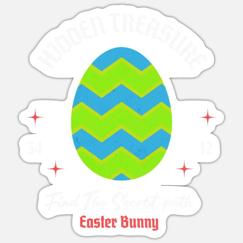 Hidden Treasure Easter Egg Hunt Sticker Größe S (10 x 10 cm)