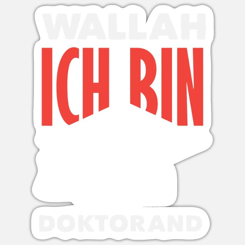 Ich Bin Doktorand Abschluss - Sticker Größe S (10 x 10 cm) - Mattweiß