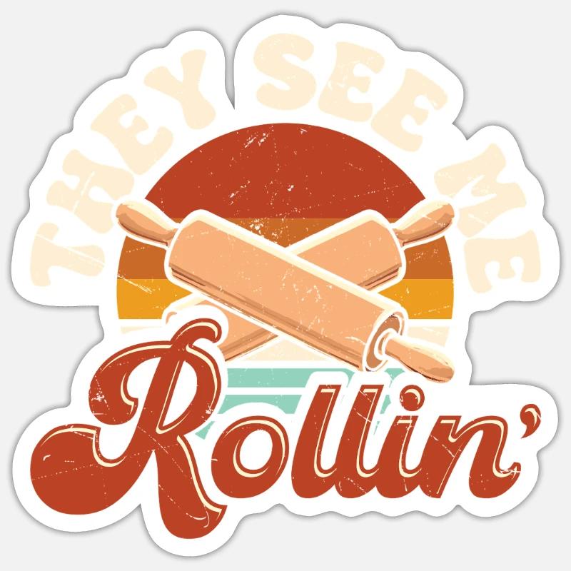 Bake - Sticker size S (10 x 10 cm) - white matte