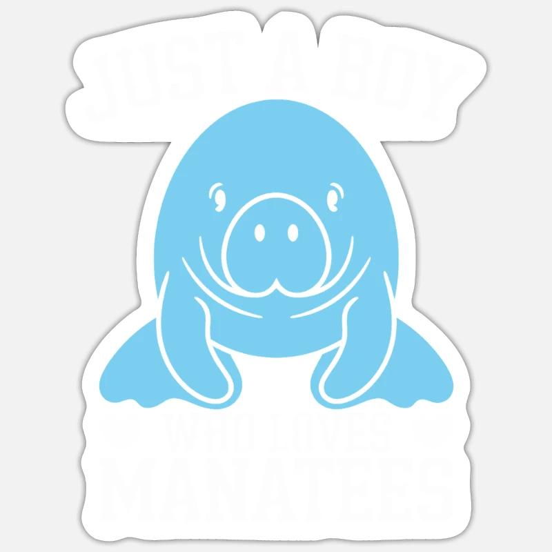 Manatee - Sticker size S (10 x 10 cm) - white matte