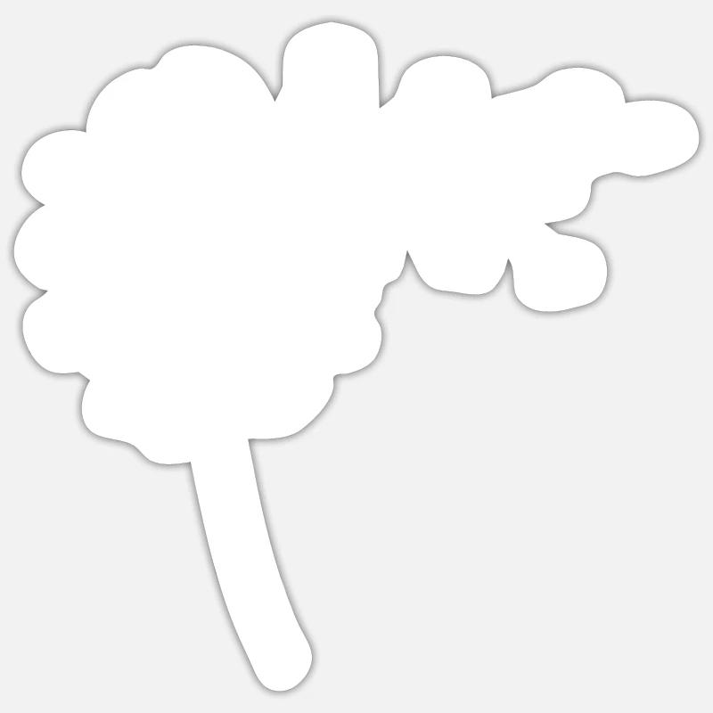 Âne - Sticker taille S (10 x 10 cm) - blanc mat