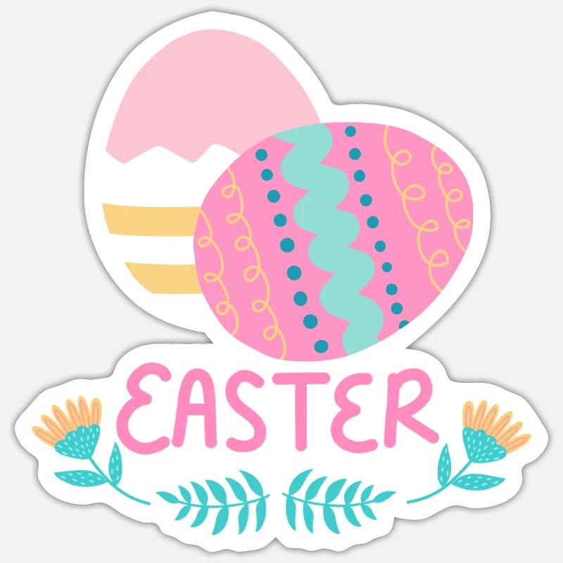 Easter eggs Sticker size S (10 x 10 cm)