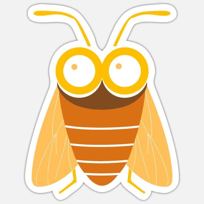 cigale - Sticker taille S (10 x 10 cm) - blanc mat