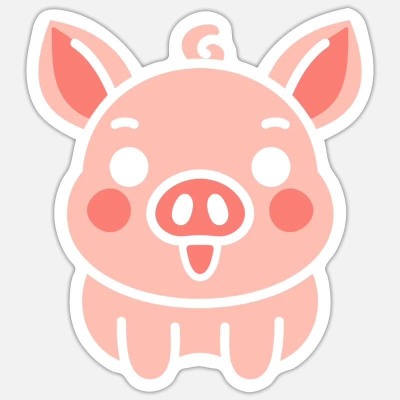 cochon Sticker taille S (10 x 10 cm)