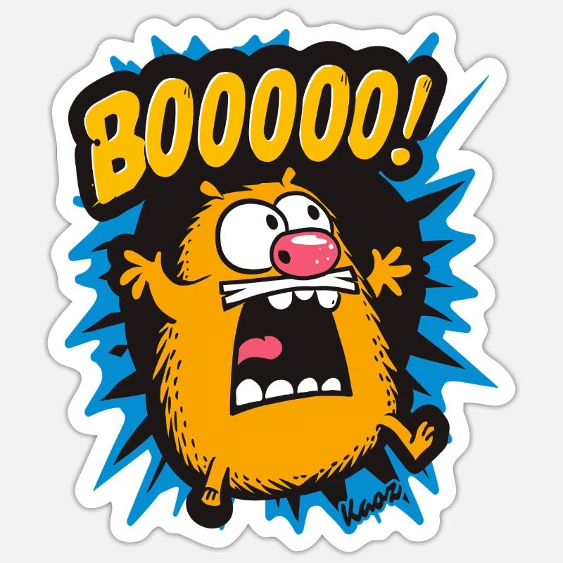Funny Boo Hamster - Sticker size S (10 x 10 cm) - white matte
