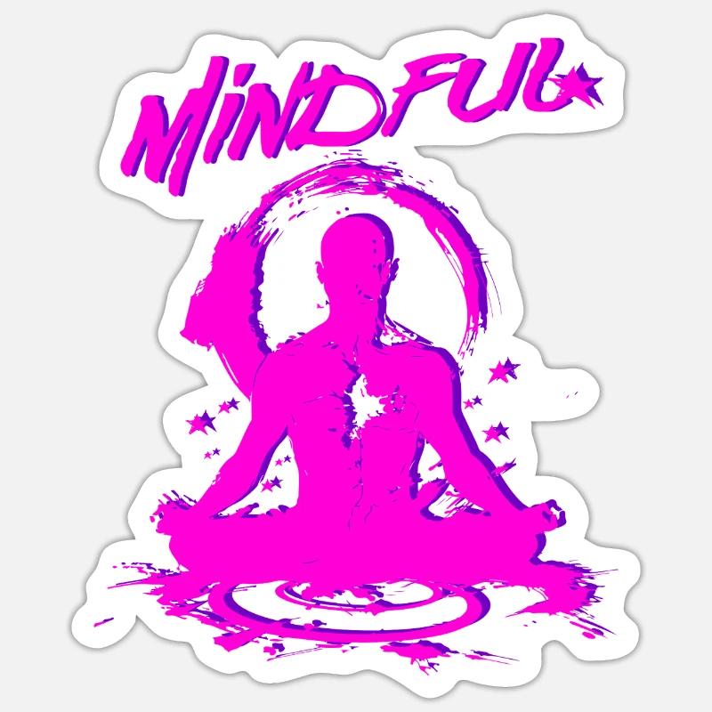 Mindful - Sticker Größe S (10 x 10 cm) - Mattweiß