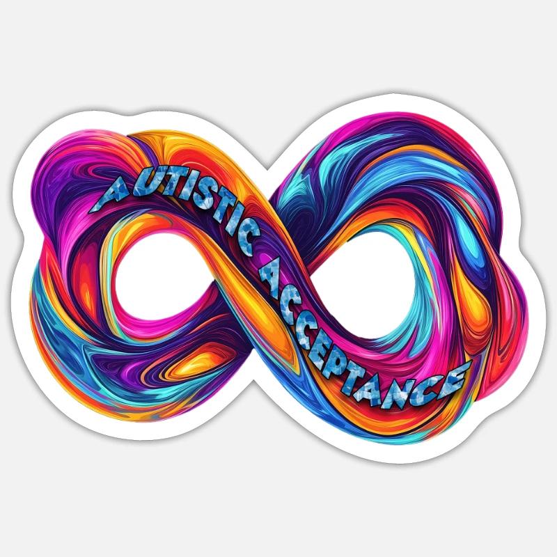 Infinity Symbol Autistic Acceptance Sticker size S (10 x 10 cm)