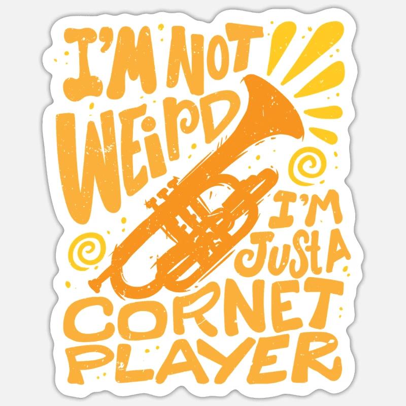 Cornet Cornet Joueur de cornet Sticker taille S (10 x 10 cm)