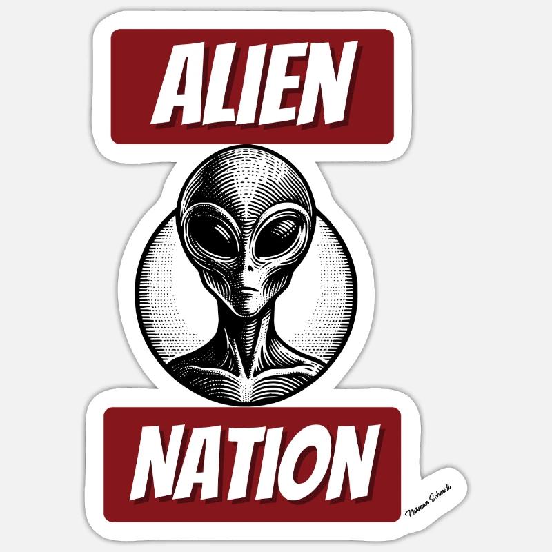👽 Alien Nation – Sci-Fi Statement Design 👽 Sticker Größe S (10 x 10 cm)