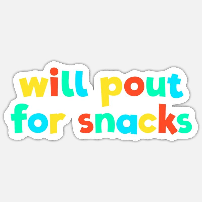 Will sulk for snacks Kid Core Brat Gen Z Kid Sticker size S (10 x 10 cm)