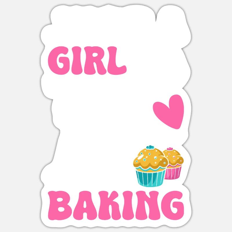Backen Bäcker Bäckerei - Sticker Größe S (10 x 10 cm) - Mattweiß
