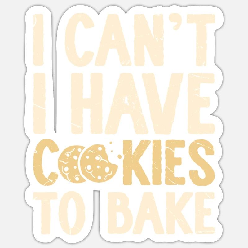 Backen Bäcker Bäckerei - Sticker Größe S (10 x 10 cm) - Mattweiß