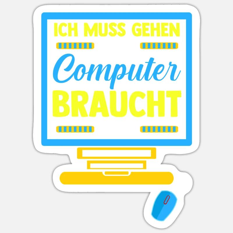 Computer Gamer Gamer Administrator Programmer Sticker size S (10 x 10 cm)