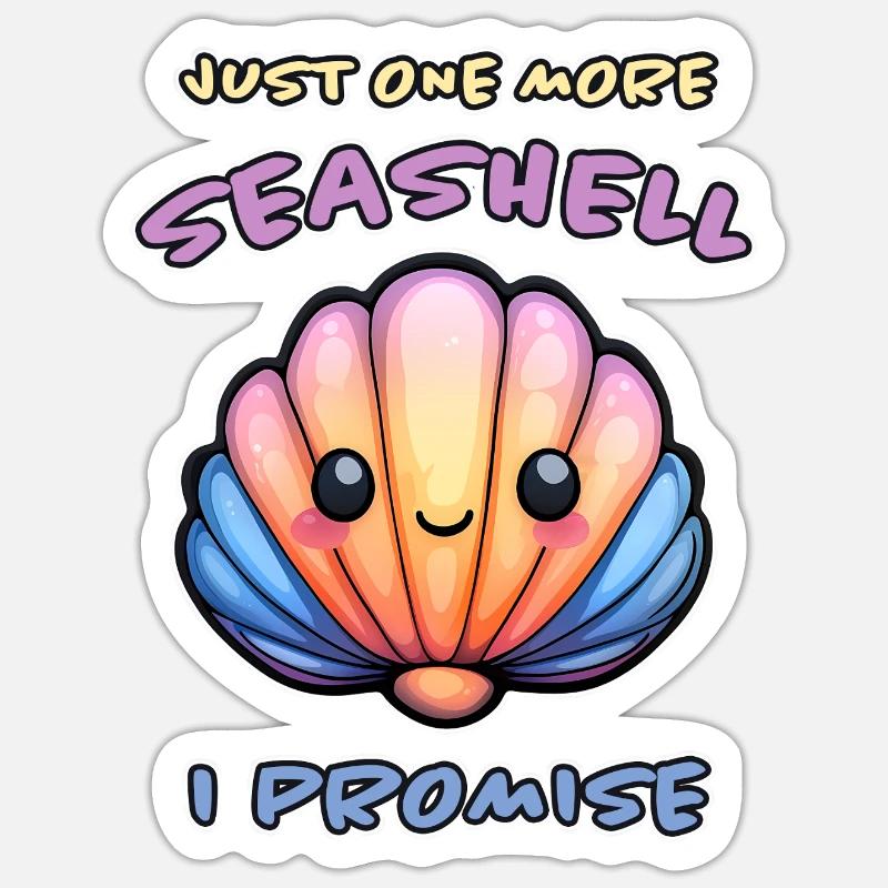 Seashells Beach Shells Shell Collector Gift Sticker size S (10 x 10 cm)