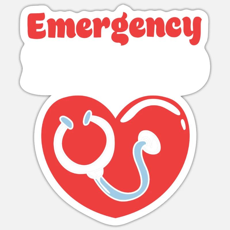 Notfall Krankenschwester Team - Sticker Größe S (10 x 10 cm) - Mattweiß