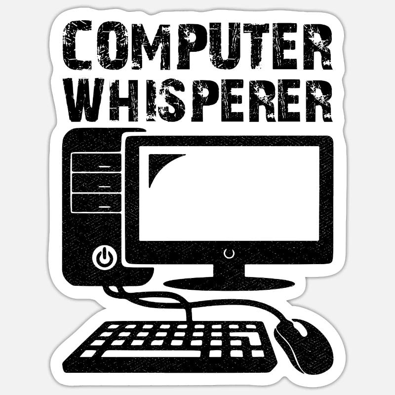 Computer Whisperer - Sticker size S (10 x 10 cm) - white matte