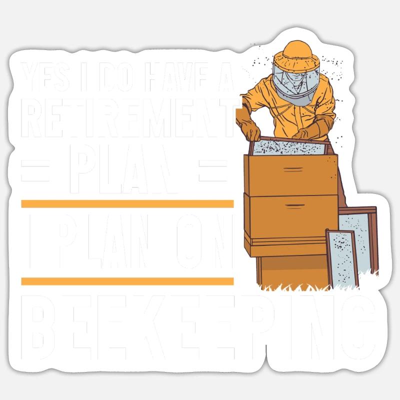 Beekeeping Bees Beekeeper - Sticker Größe S (10 x 10 cm) - Mattweiß