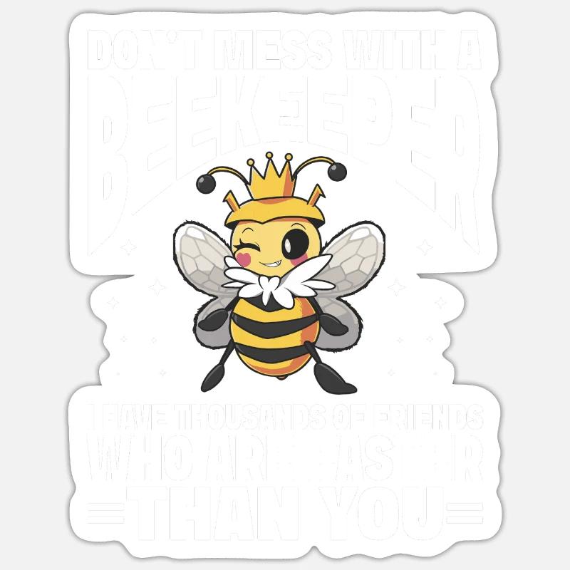 Beekeeping Bees Beekeeper - Sticker size S (10 x 10 cm) - white matte