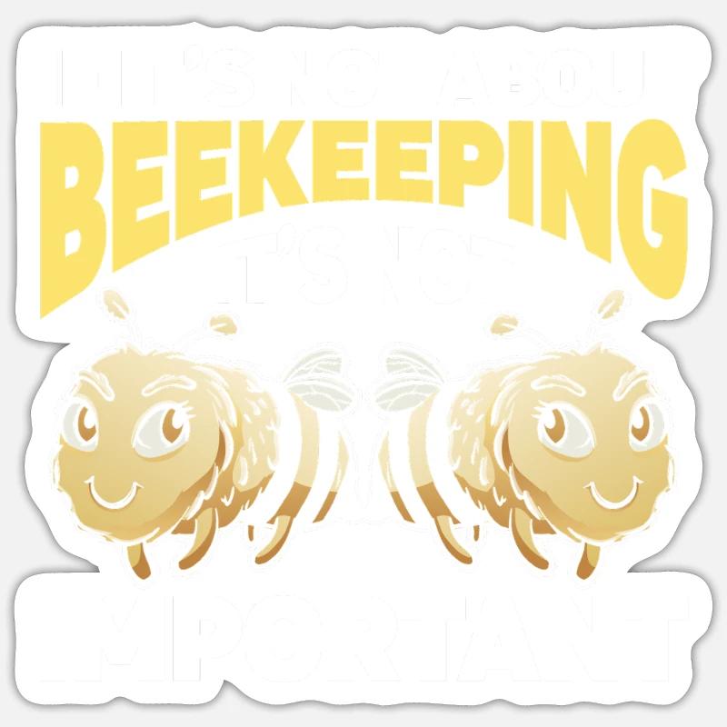 Beekeeping Bees Beekeeper - Sticker Größe S (10 x 10 cm) - Mattweiß