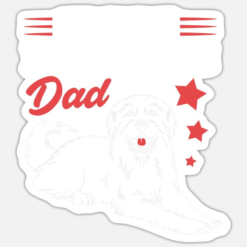 Chien des Pyrénées - Sticker taille S (10 x 10 cm) - blanc mat