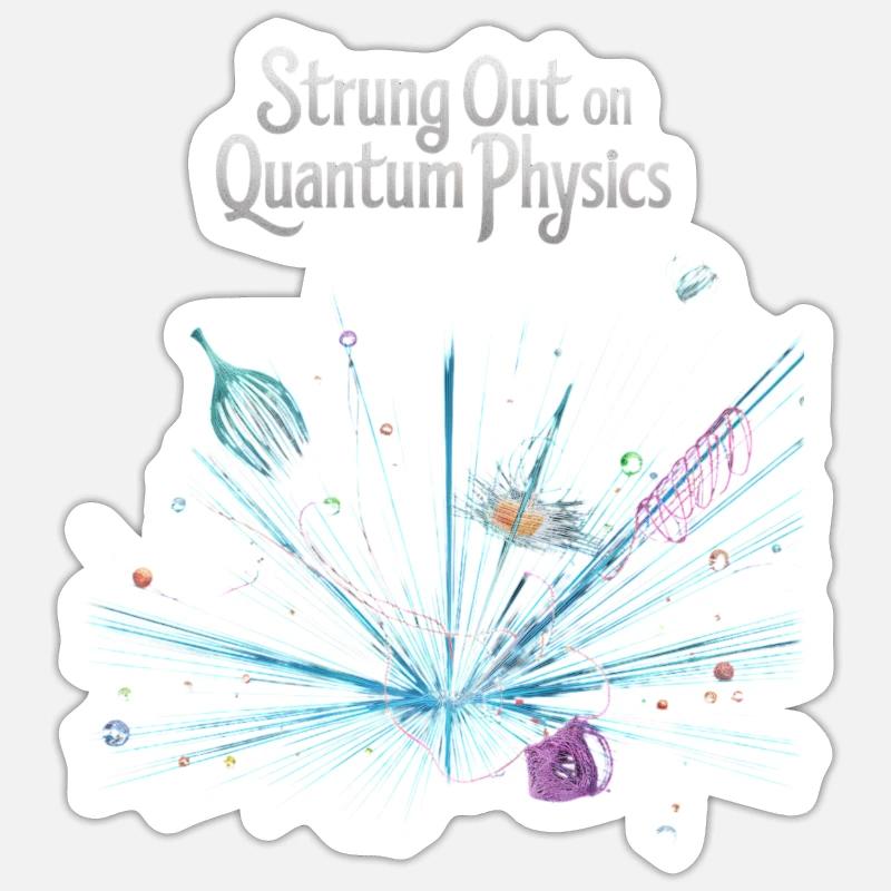 S’articuler autour de la conception de la physique quantique - Sticker taille S (10 x 10 cm) - blanc mat