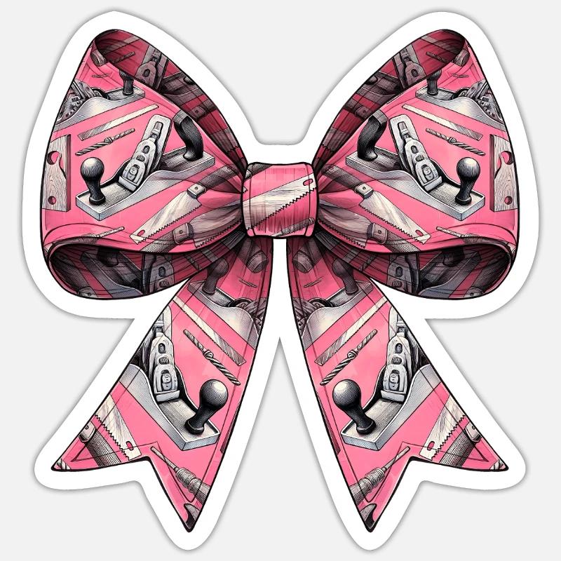 Coquette Arc Menuisier Sticker taille S (10 x 10 cm)