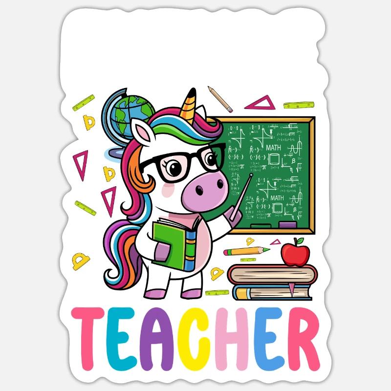 Futur enseignant - Sticker taille S (10 x 10 cm) - blanc mat