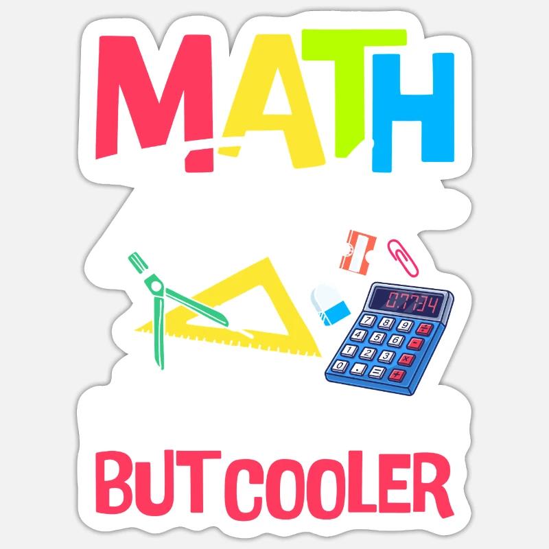 PROFESSEUR DE MATHÉMATIQUES - Sticker taille S (10 x 10 cm) - blanc mat