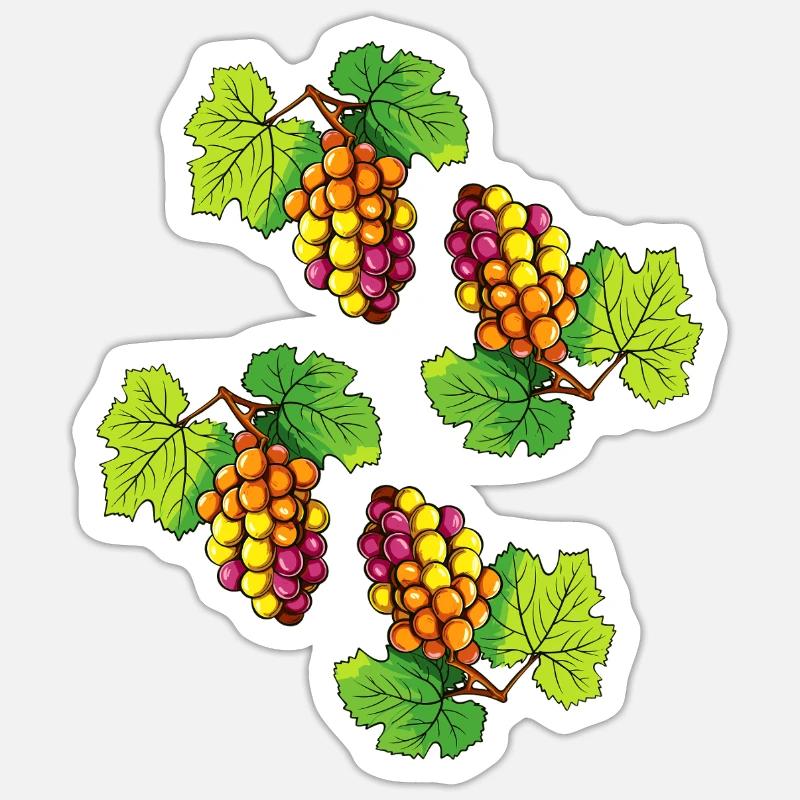 Grapes Fruit - Sticker size S (10 x 10 cm) - white matte
