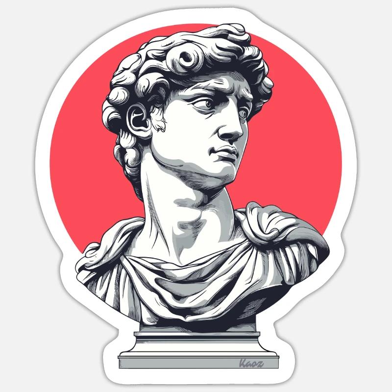 David de Florence – Buste classique Sticker taille S (10 x 10 cm)