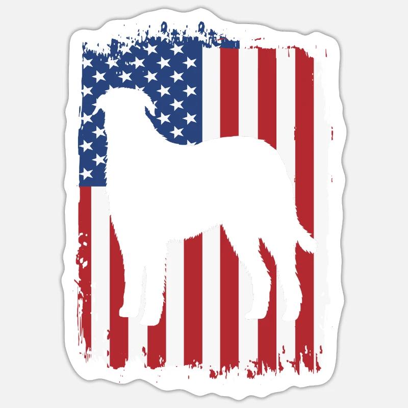 Irish wolfhound - Sticker size S (10 x 10 cm) - white matte