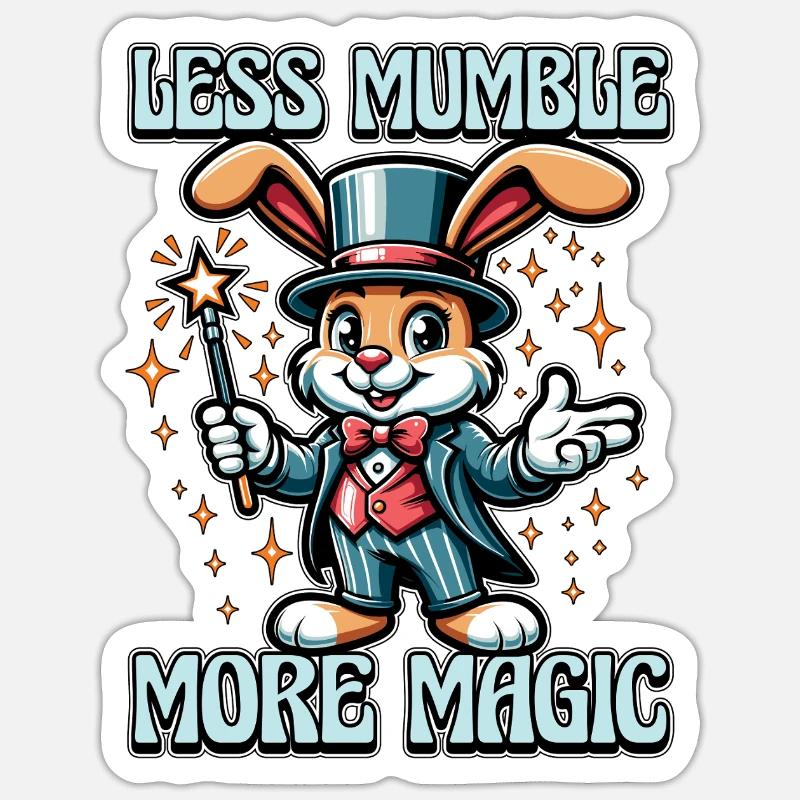 Speech Therapy Less Mumble More Magic Pathology Sticker Größe S (10 x 10 cm)