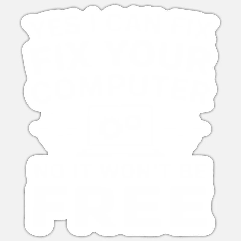 Administrator Support Nerd Computer Tech Sticker Größe S (10 x 10 cm)