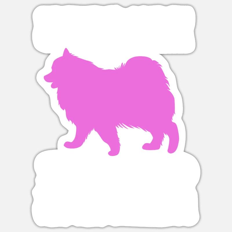 Samoyed Dog Samoyed - Sticker size S (10 x 10 cm) - white matte