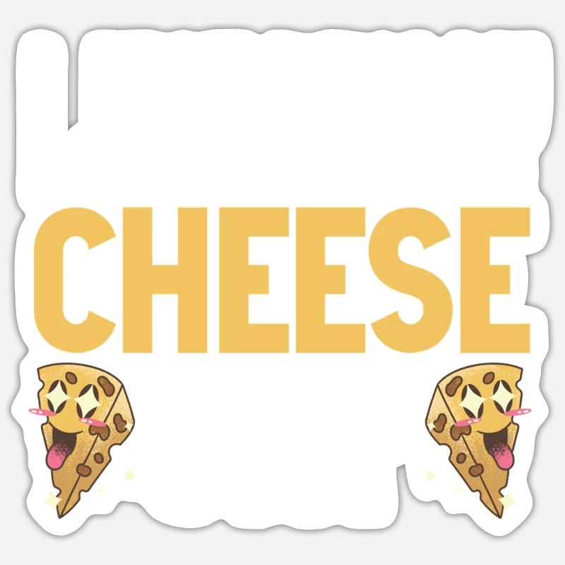 Cheese Making Cheese Lover - Sticker size S (10 x 10 cm) - white matte