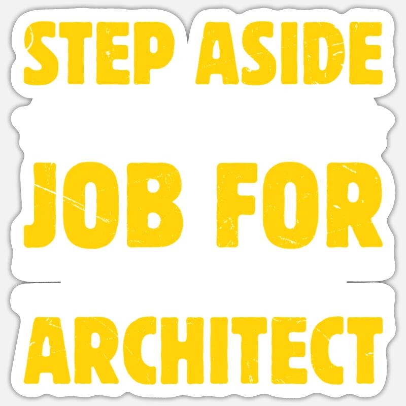 Architecte - Sticker taille S (10 x 10 cm) - blanc mat