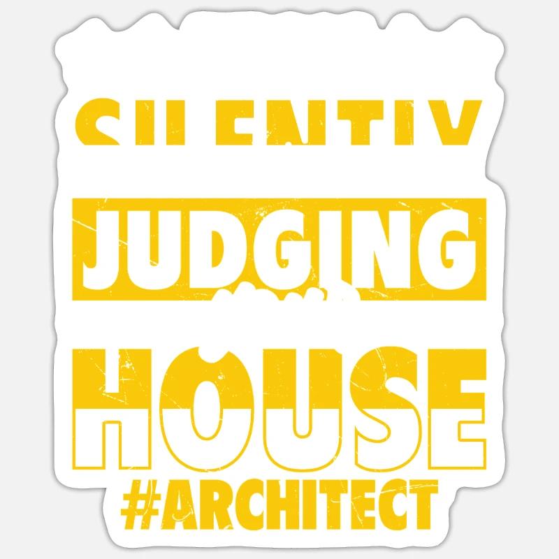 Architecte - Sticker taille S (10 x 10 cm) - blanc mat