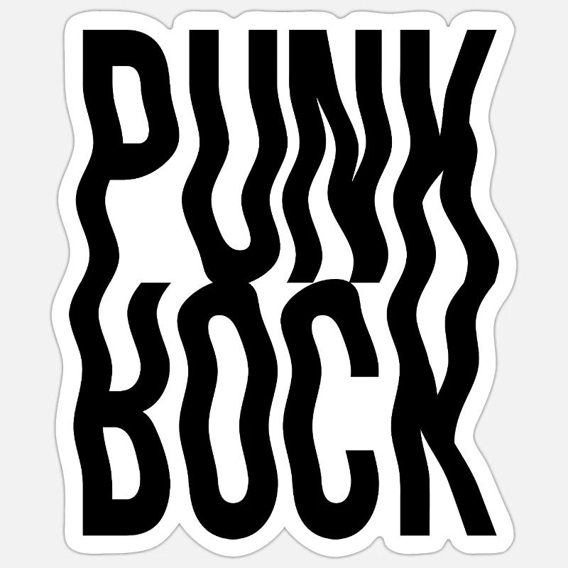 Punkrock Logo Geschenk - Sticker Größe S (10 x 10 cm) - Mattweiß