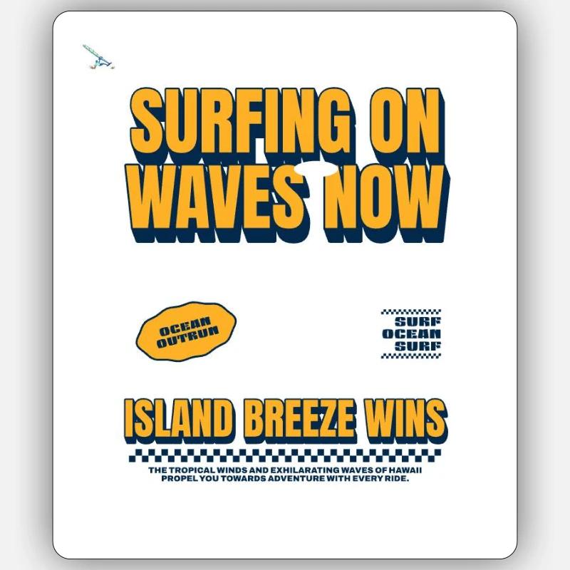 Cool Surfing Logo - Sticker size S (10 x 10 cm) - white matte