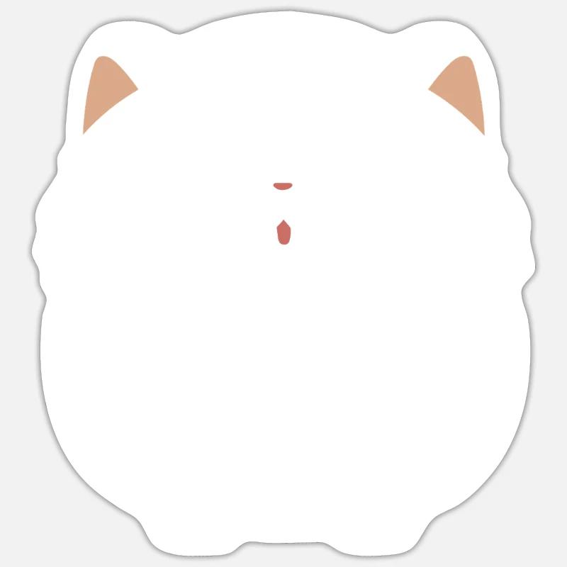 Chat persan - Sticker taille S (10 x 10 cm) - blanc mat