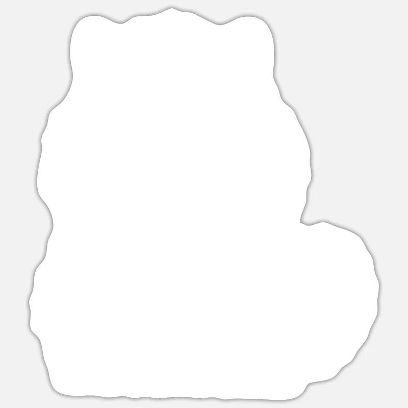 Chat persan - Sticker taille S (10 x 10 cm) - blanc mat