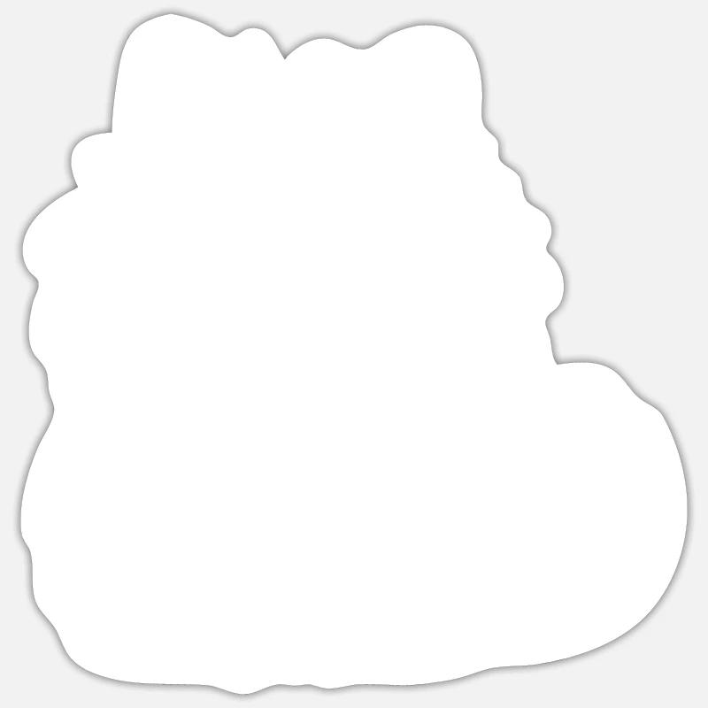 Chat persan - Sticker taille S (10 x 10 cm) - blanc mat
