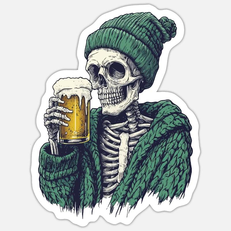 Skeleton Sticker Größe S (10 x 10 cm)