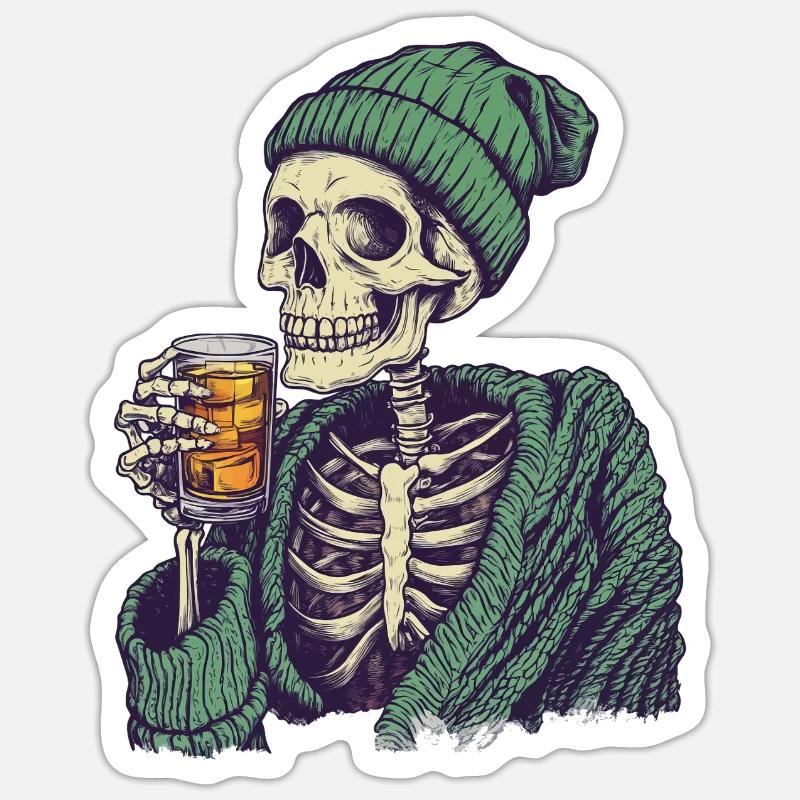 Skeleton Sticker Größe S (10 x 10 cm)