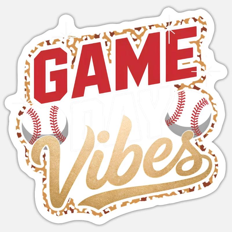 Baseball - Sticker Größe S (10 x 10 cm) - Mattweiß